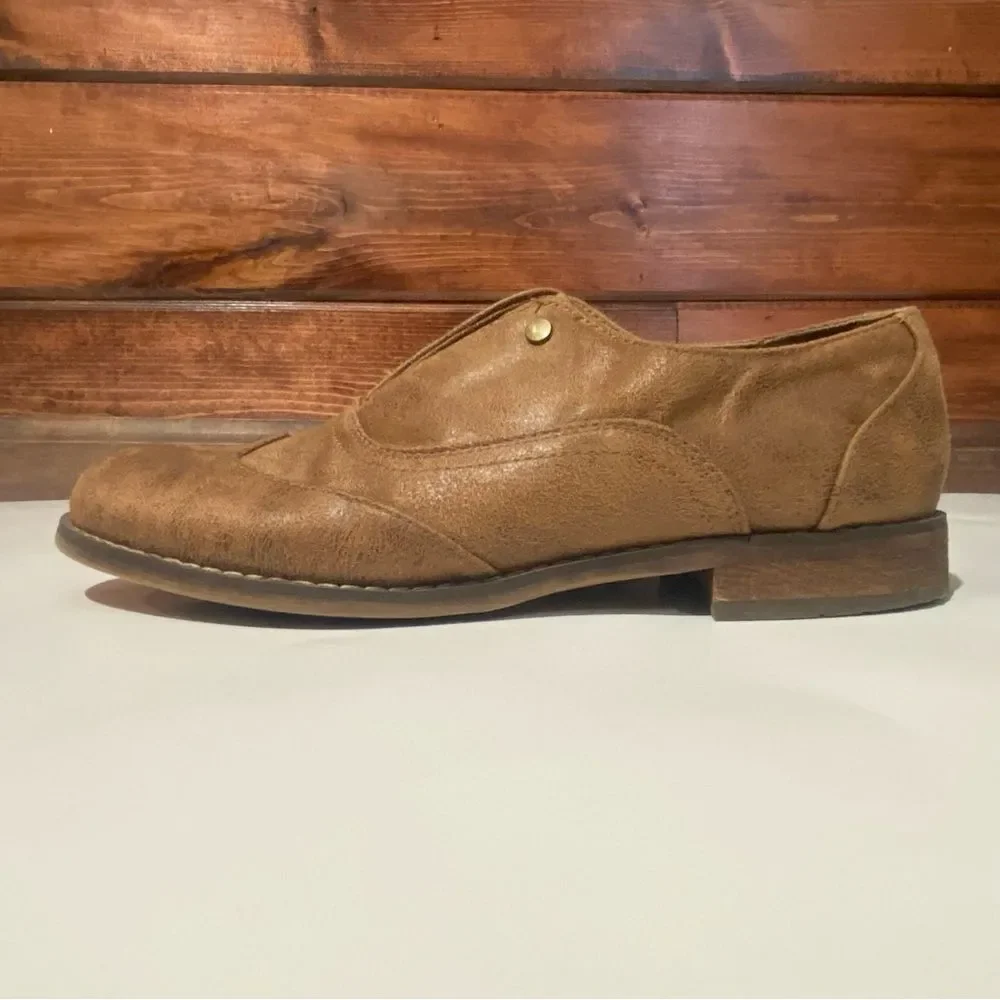 Bullboxer B52 Slip On Leather & Suede Wing Tip Loafers Women's Size 7.5